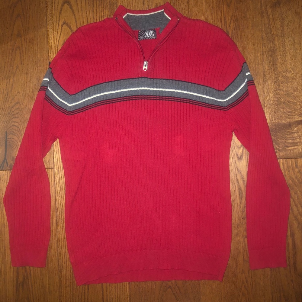 Red quarter zip 🧮